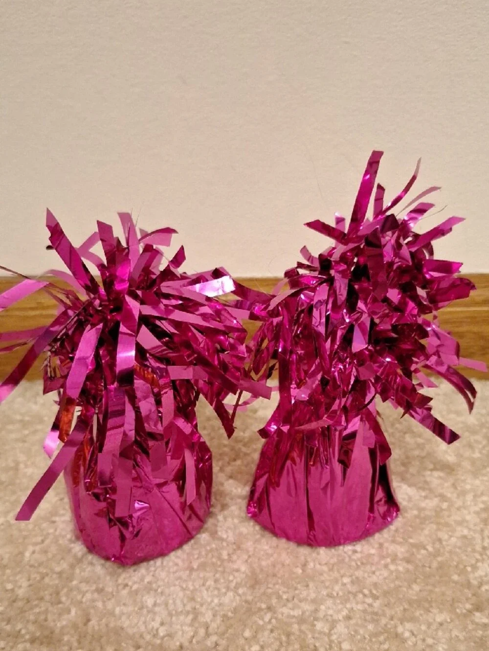 Metallic Pom-Pom Balloon Weights (Set of 6)